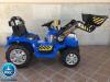 Tractor electrico azul con pala delantera 12V 2.4G new holland Style pekecars