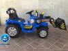 Tractor electrico azul con pala delantera 12V 2.4G new holland Style pekecars