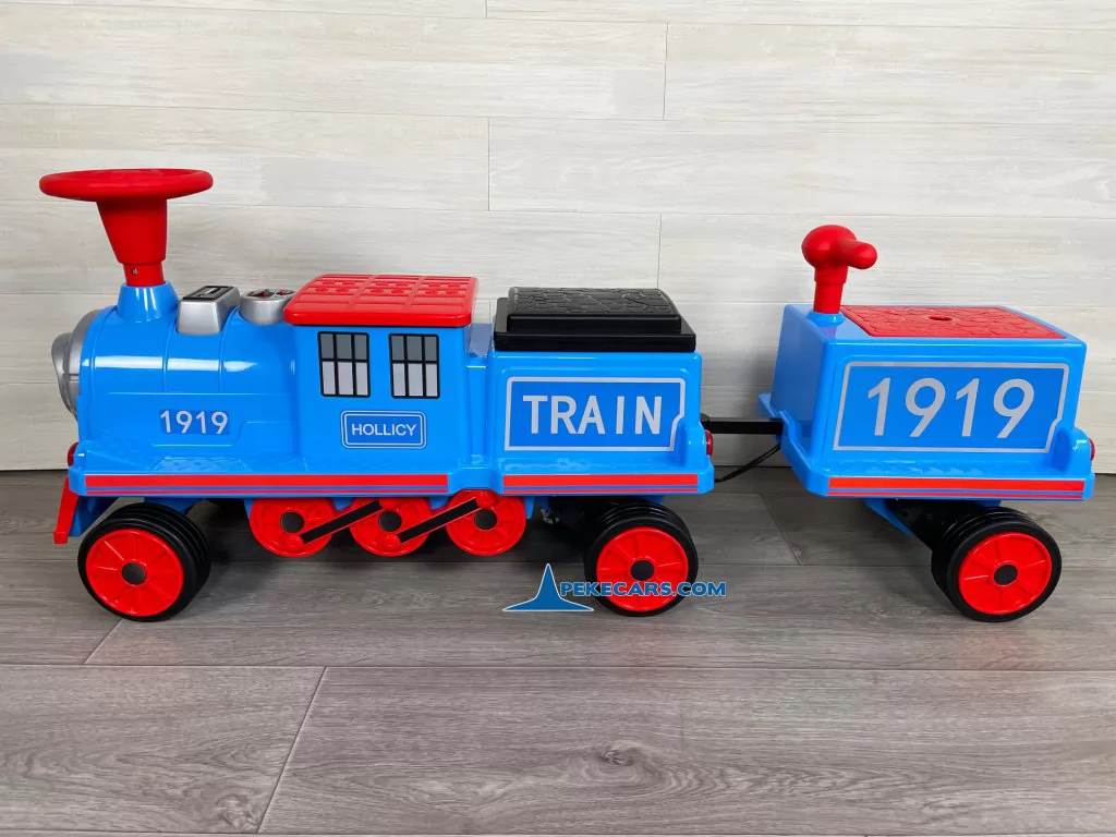 Tren electrico clasico 1919 12V Azul vista lateral