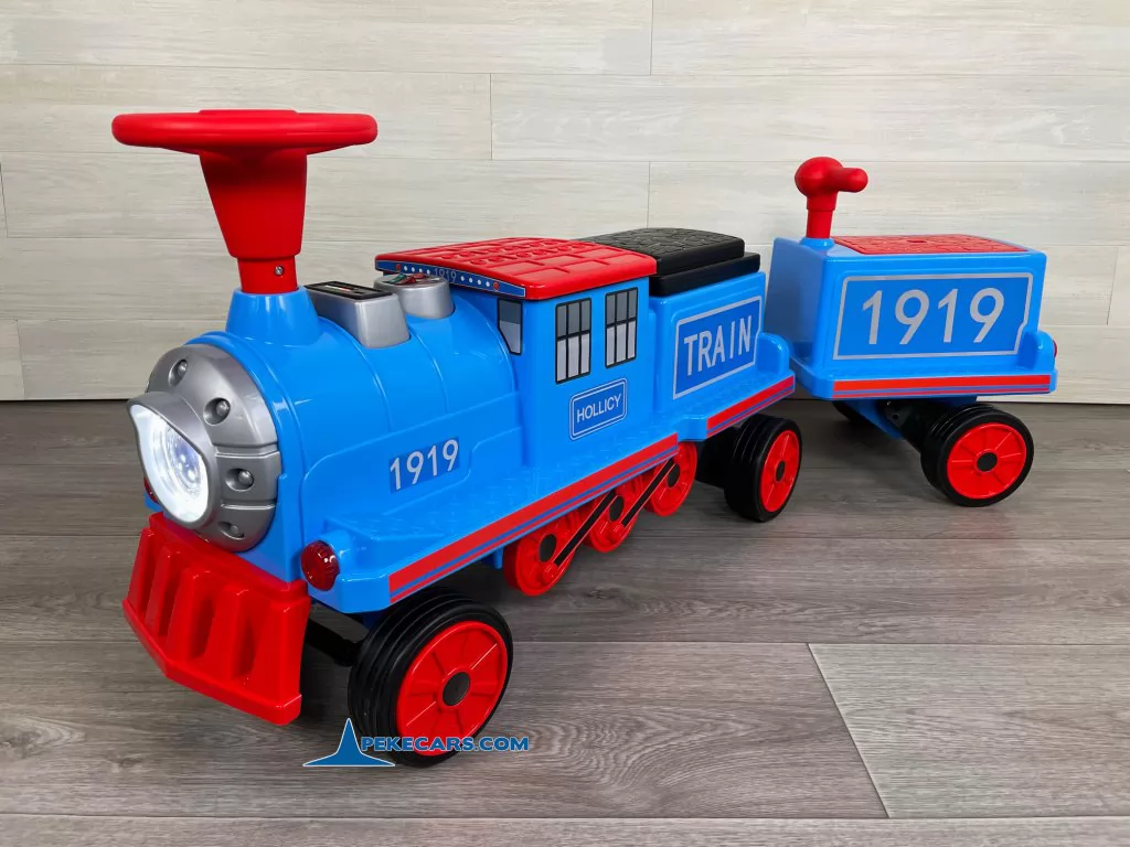 Tren electrico clasico 1919 12V Azul lado derecho
