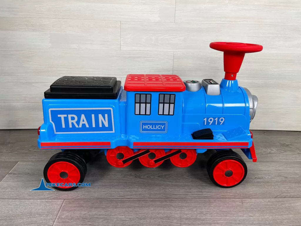 Tren electrico clasico 1919 12V Azul lado izquierda