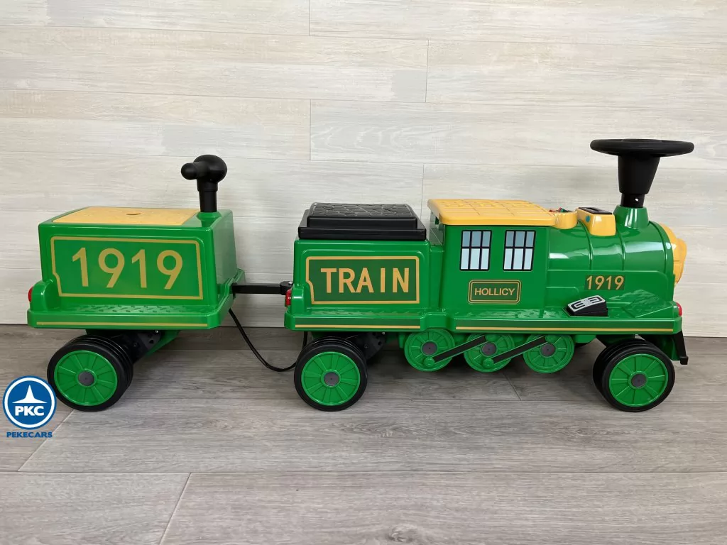 Tren electrico clasico 1919 12V Verde a batería