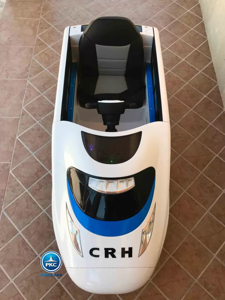 Tren electrico para niños Pekecars Blanco vista desde arriba